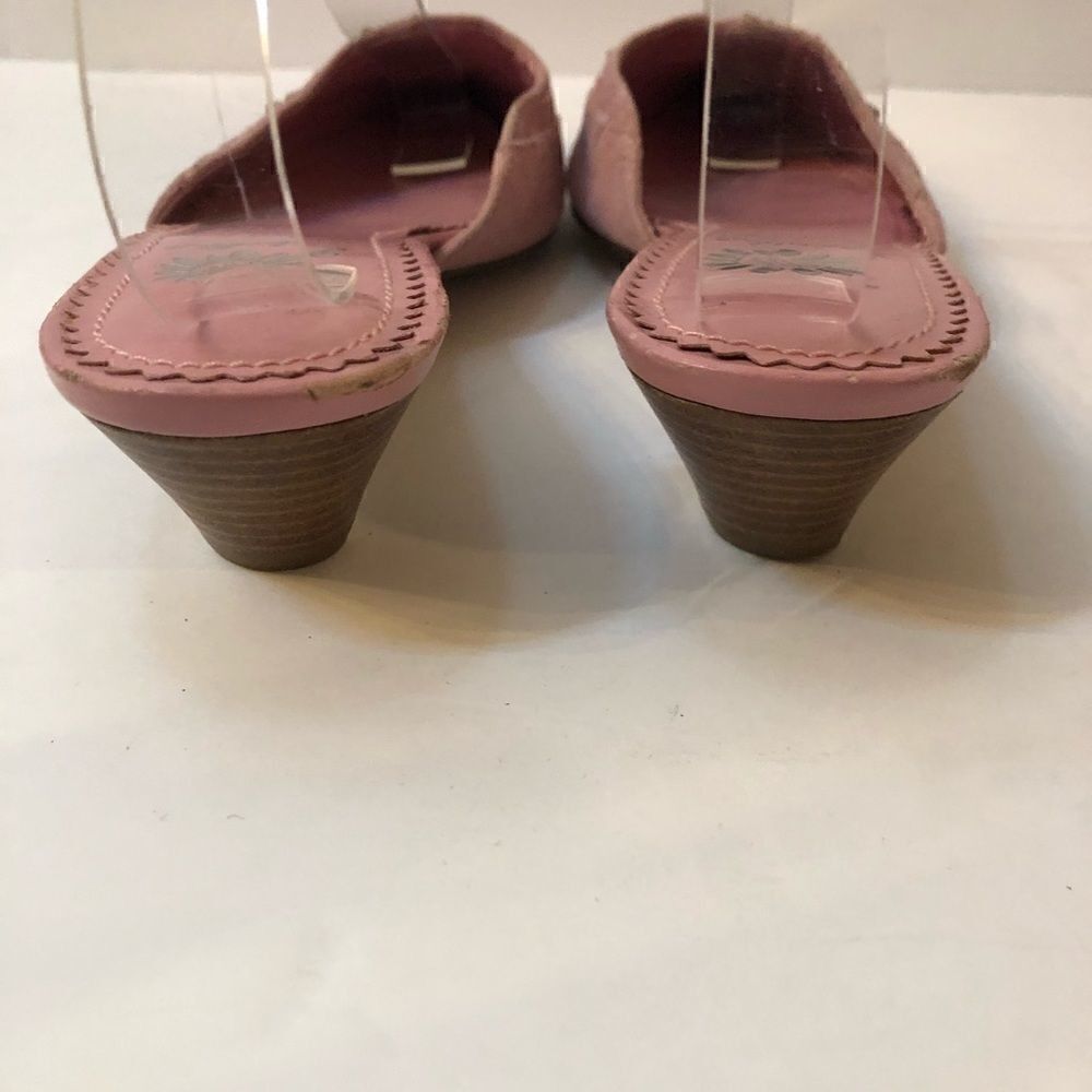 Yellow Box mules shoes pink sz 6.5 kitten heel - Picture 6 of 12